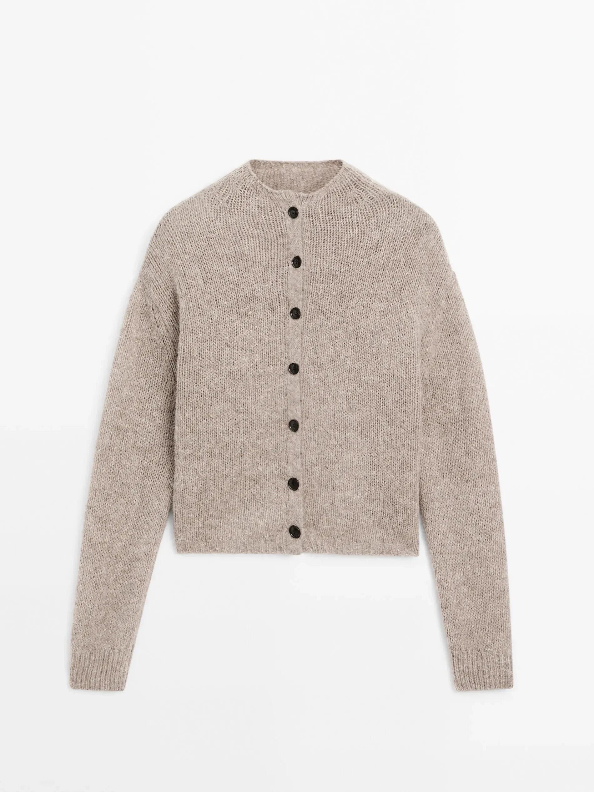 Casual And Simple Half-Turtleneck Cardigan Sweater