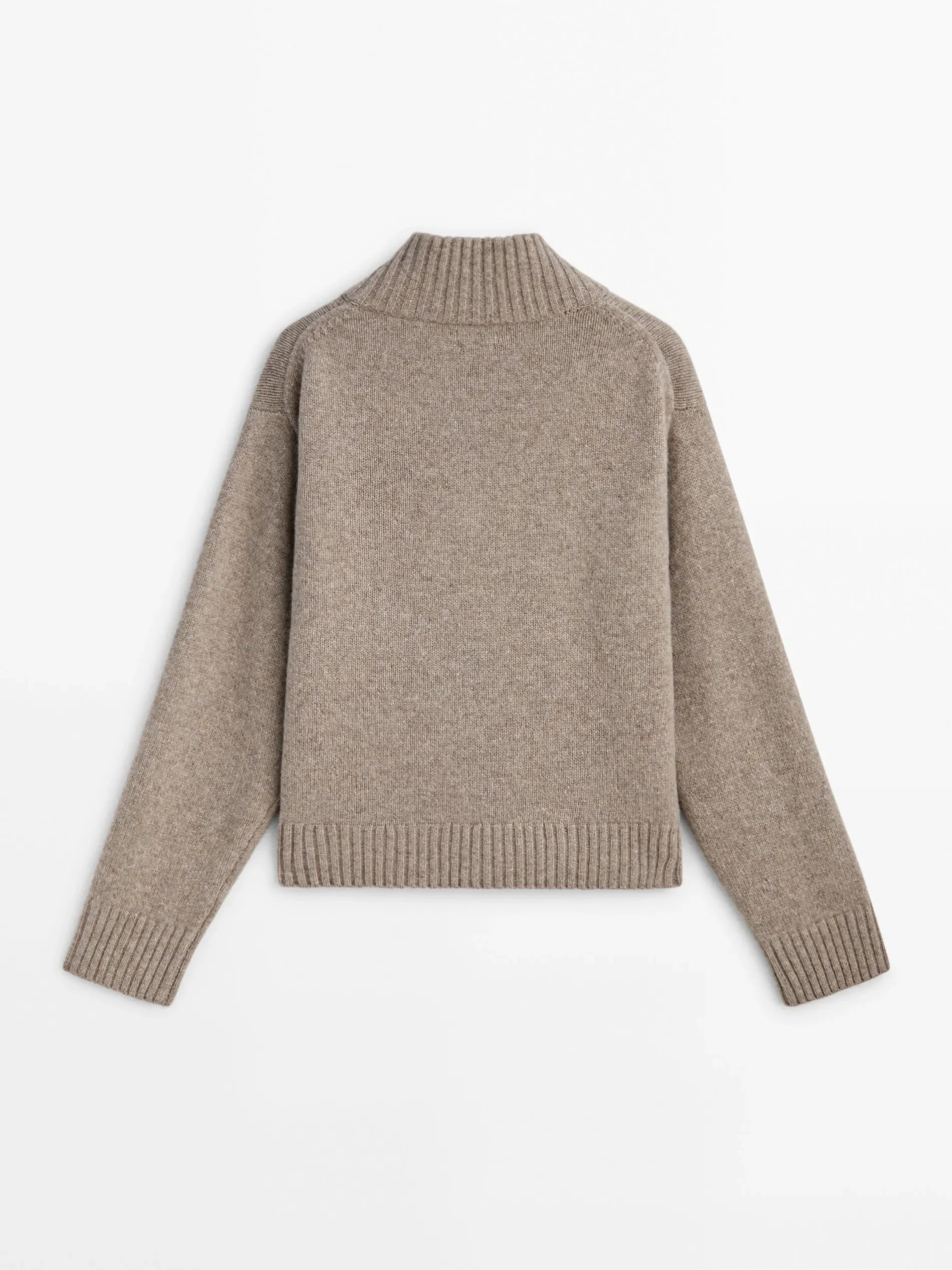 Wool Blend V-Neck Simple Sweater
